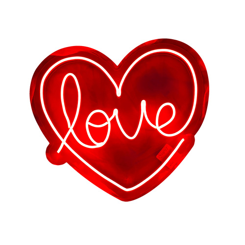 Letrero Led Neón Isha Láser 'Love' Amor 14 de Febrero Corazón