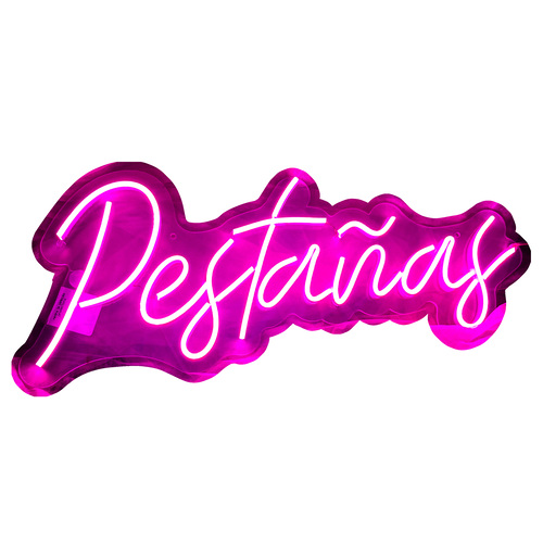Letrero Led Neón Isha Láser 'Pestañas' para Negocio