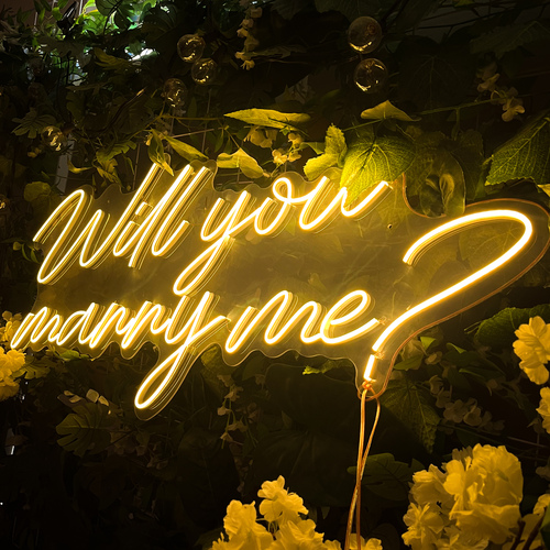 Foto 4 pulgar | Letrero Led Neón Isha Láser 'Will You Merry Me?' Boda Decoración