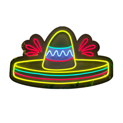 Foto 1 | Letrero de Neón Isha Láser Fiestas Patrias 16 de Septiembre Sombrero