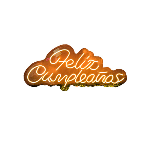 Letrero Led Neón Isha Láser 'Feliz Cumpleaños'