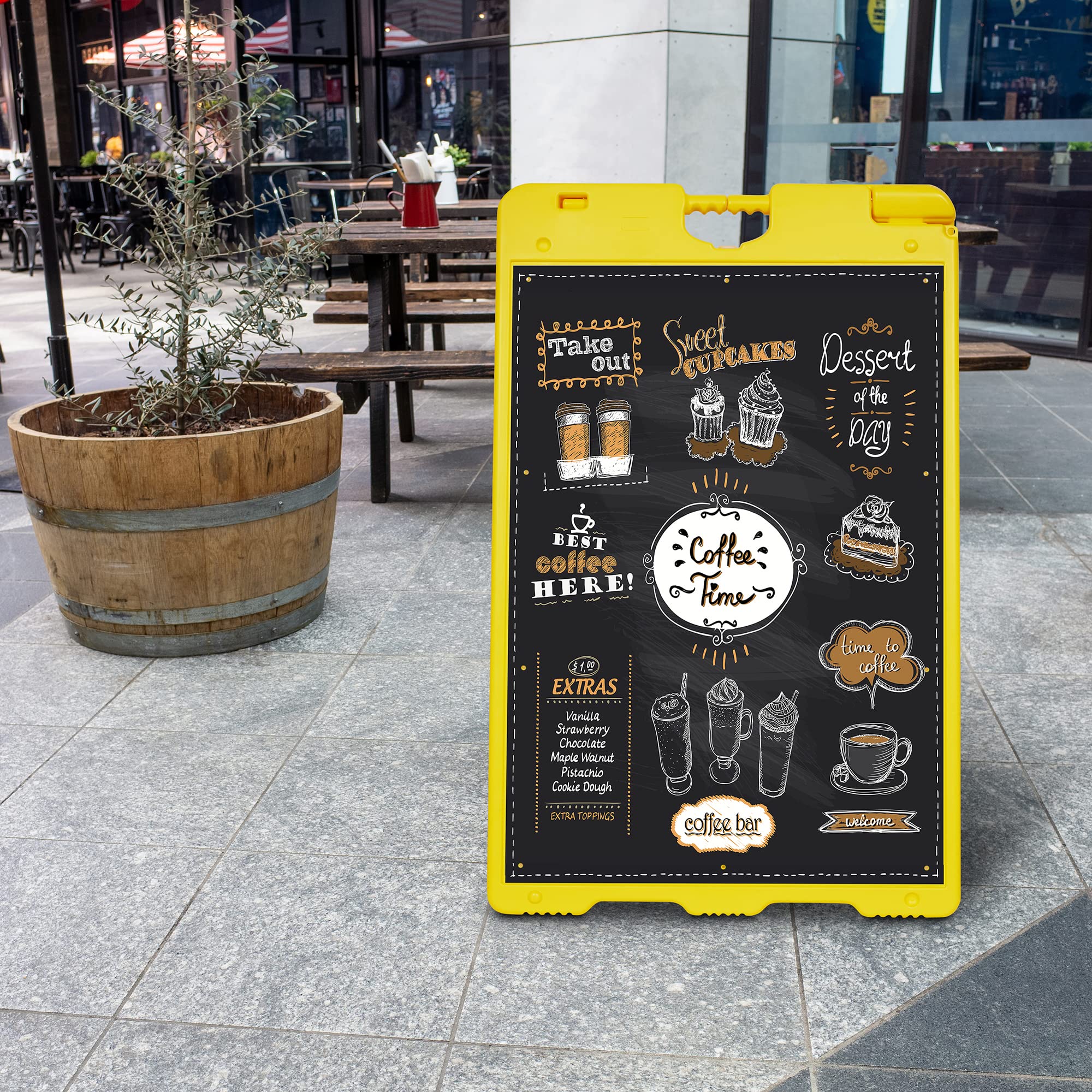 Foto 6 pulgar | Letrero Tipo Sándwich Jumbl Outdoor Con Marco En A, 60 X 90 Cm, Amarillo - Venta Internacional.
