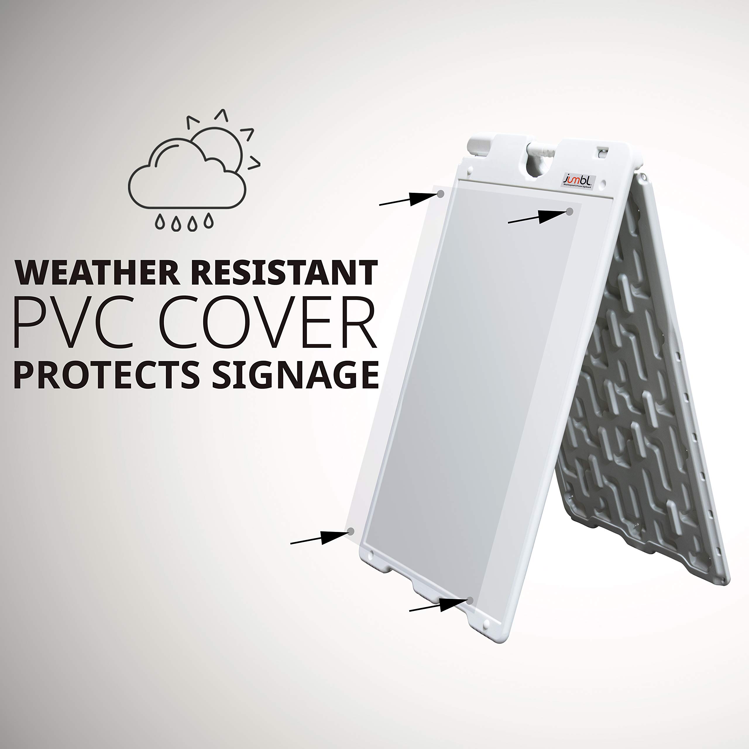 Foto 4 pulgar | Letrero Tipo Sándwich Jumbl Outdoor Con Marco En A, 60 X 90 Cm, Blanco - Venta Internacional.