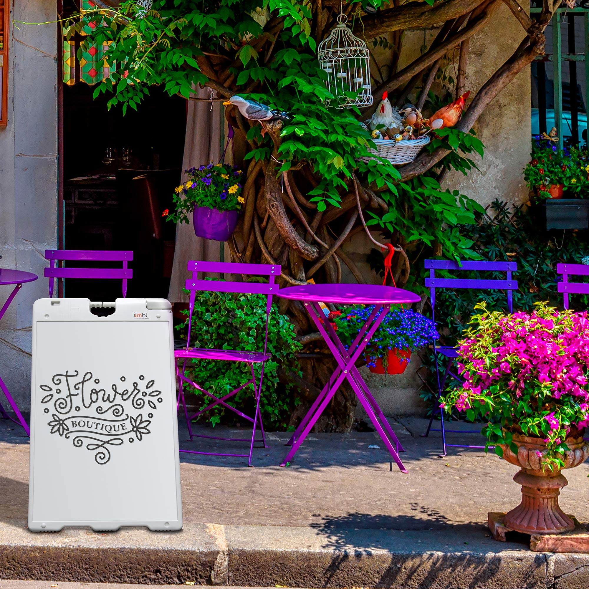 Foto 7 | Letrero Tipo Sándwich Jumbl Outdoor Con Marco En A, 60 X 90 Cm, Blanco - Venta Internacional.