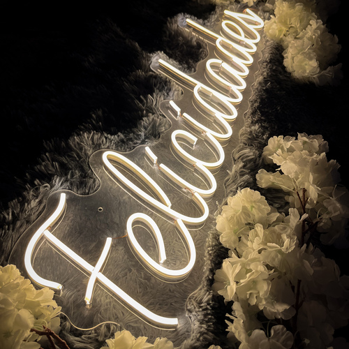Foto 5 | Letrero Led Neón Felicidades Fiesta Decoración Luminoso