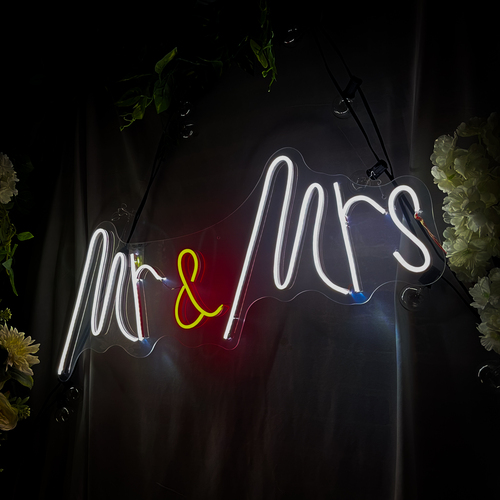 Foto 4 pulgar | Letrero Led Neón Mr & Mrs Boda Wedding Evento Decorativo Luminoso