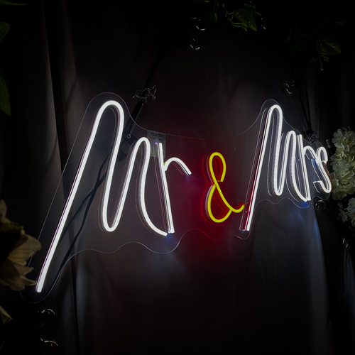 Foto 5 pulgar | Letrero Led Neón Mr & Mrs Boda Wedding Evento Decorativo Luminoso