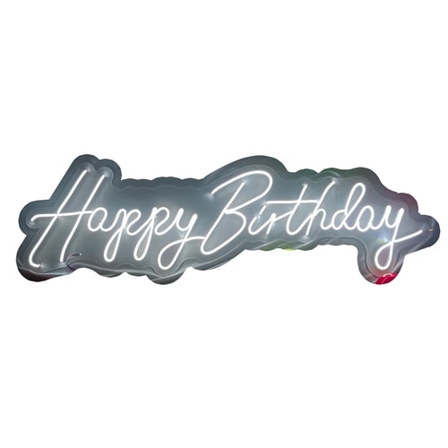 Letrero Led Neón Happy Birthday Cumpleaños Luminoso $1,215