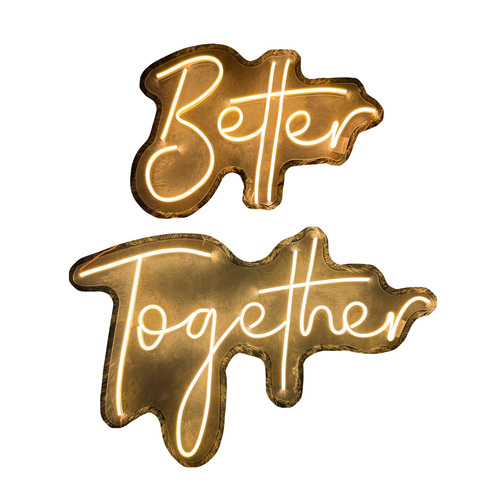 Foto 2 pulgar | Letrero Led Neon Better Togetter Evento Boda Decoracion
