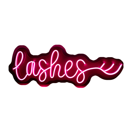 Letrero Led Neón Lashes Luminoso Negocio Decoracion