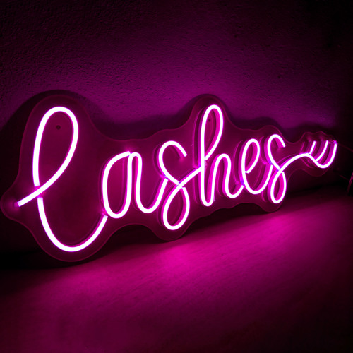 Foto 4 pulgar | Letrero Led Neón Lashes Luminoso Negocio Decoracion
