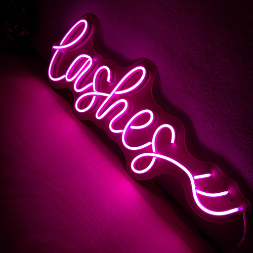 Foto 5 pulgar | Letrero Led Neón Lashes Luminoso Negocio Decoracion
