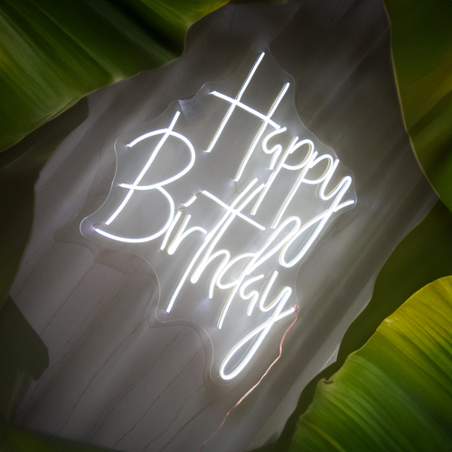 Foto 4 pulgar | Letrero Led Neón Happy Birthday Tipografía Evento Cumpleaños Luminoso