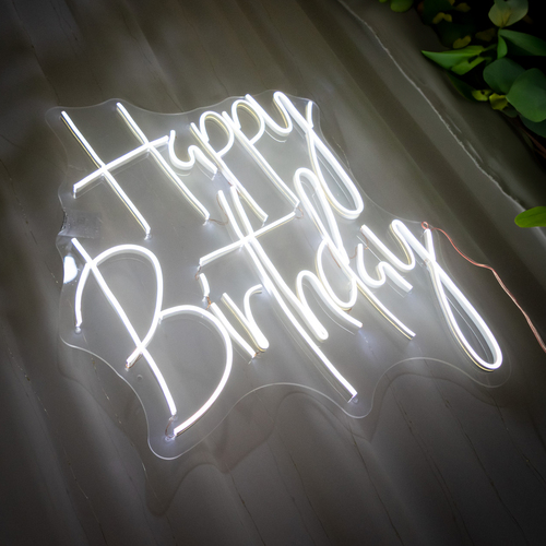 Foto 5 pulgar | Letrero Led Neón Happy Birthday Tipografía Evento Cumpleaños Luminoso
