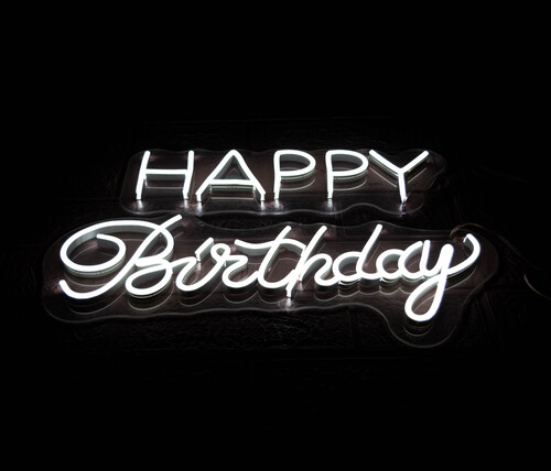 Foto 2 | Letrero Neón Happy Birthday Luminoso Decorativo Fiesta Cumpleaños Decoración 45x19