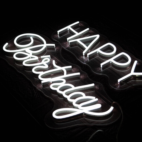Foto 5 | Letrero Neón Happy Birthday Luminoso Decorativo Fiesta Cumpleaños Decoración 45x19