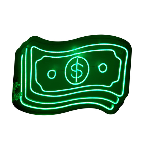 Foto 2 pulgar | Letrero Led Neón Billetes Dinero Money Dollar Dólares Negocio Decoración Luminosa