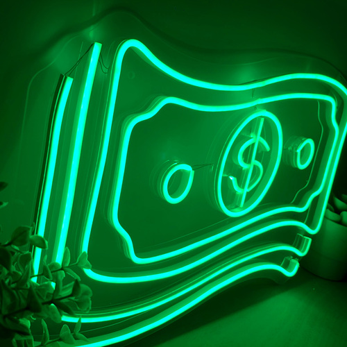 Foto 5 pulgar | Letrero Led Neón Billetes Dinero Money Dollar Dólares Negocio Decoración Luminosa