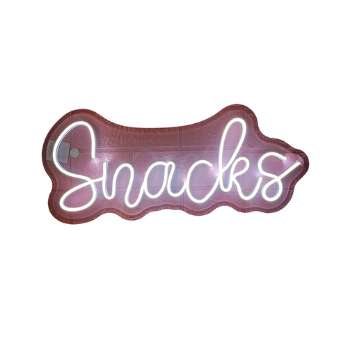 Foto 1 | Letrero Led Neón Snacks Negocio Decoración Luminosa