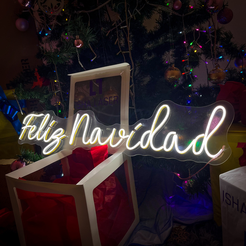 Foto 4 pulgar | Letrero Led Neón Feliz Navidad Decorativo Luminoso