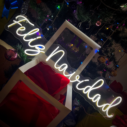 Foto 5 pulgar | Letrero Led Neón Feliz Navidad Decorativo Luminoso