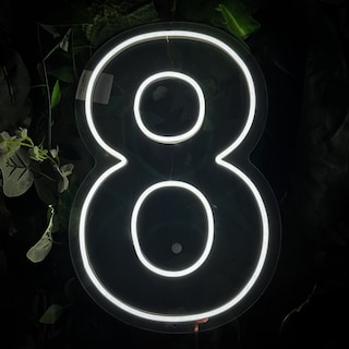 Foto 2 | Letrero Led Neón Número 8 Decorativo Fiesta Luminoso 60x40cm
