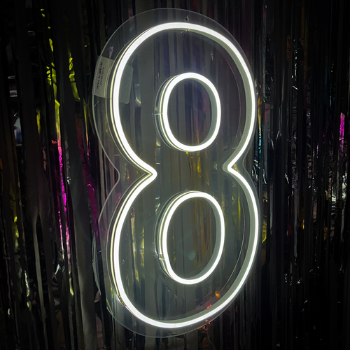 Foto 4 pulgar | Letrero Led Neón Número 8 Decorativo Fiesta Luminoso 60x40cm
