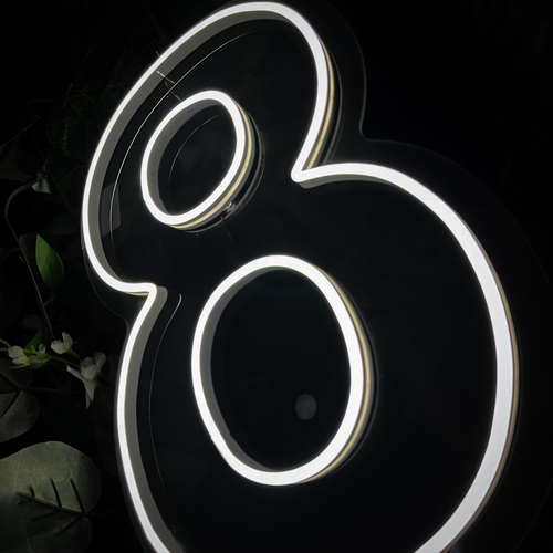 Foto 6 pulgar | Letrero Led Neón Número 8 Decorativo Fiesta Luminoso 60x40cm