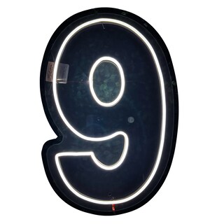 Foto 1 | Letrero Led Neón Número 9 Decorativo Luminoso Fiesta 60x38cm
