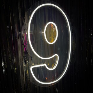 Foto 3 | Letrero Led Neón Número 9 Decorativo Luminoso Fiesta 60x38cm