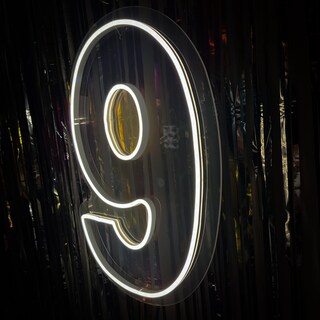 Foto 4 | Letrero Led Neón Número 9 Decorativo Luminoso Fiesta 60x38cm