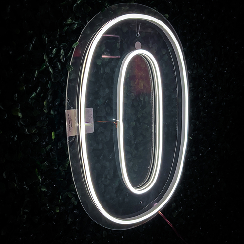 Foto 5 pulgar | Letrero Led Neón Número 0 Decorativo Luminoso Fiesta 80x53cm