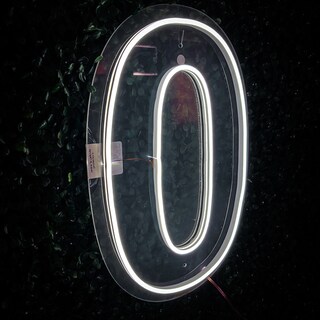 Foto 4 | Letrero Led Neón Número 0 Decorativo Luminoso Fiesta 80x53cm