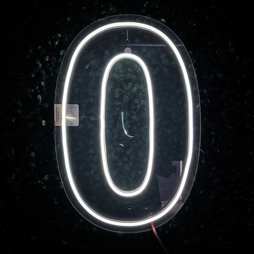 Foto 6 pulgar | Letrero Led Neón Número 0 Decorativo Luminoso Fiesta 80x53cm