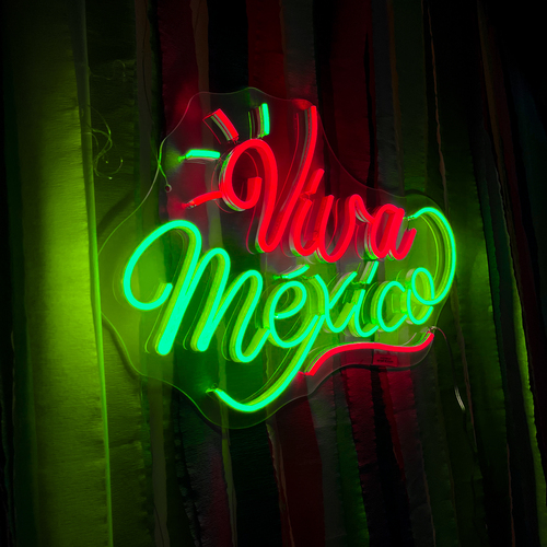 Foto 4 pulgar | Letrero Led Neón Viva Mexico Decorativo Fiestas Patrias Luminoso