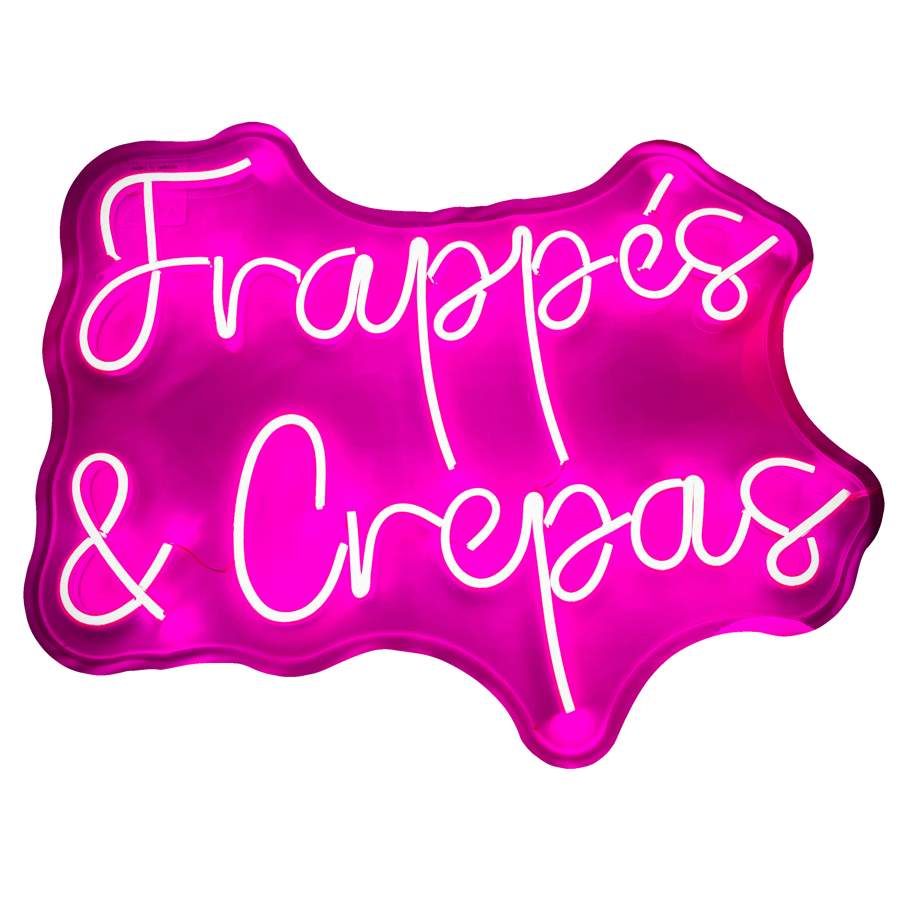 Foto 1 | Letrero Led Neón Frappes & Crepas Negocio Decorativo Postres