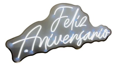 Foto 1 | Letrero Led Neon Feliz Aniversario Decorativo Fiesta Luminoso