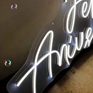 Foto 3 | Letrero Led Neon Feliz Aniversario Decorativo Fiesta Luminoso