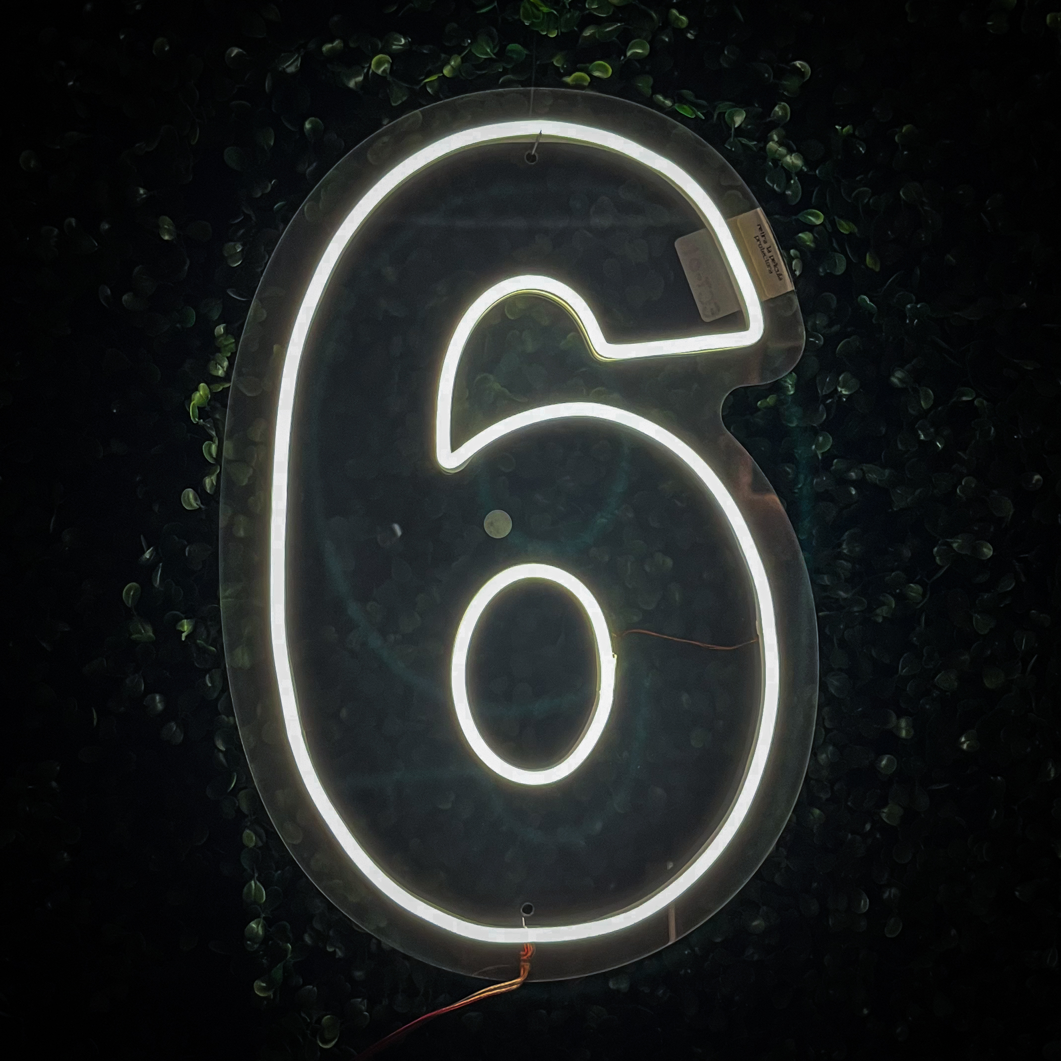 Foto 3 pulgar | Letrero Led Neón Número 6 Decorativo Luminoso Fiesta 80x54cm