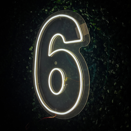Foto 5 pulgar | Letrero Led Neón Número 6 Decorativo Luminoso Fiesta 80x54cm