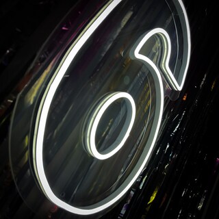 Foto 5 | Letrero Led Neón Número 6 Decorativo Luminoso Fiesta 80x54cm