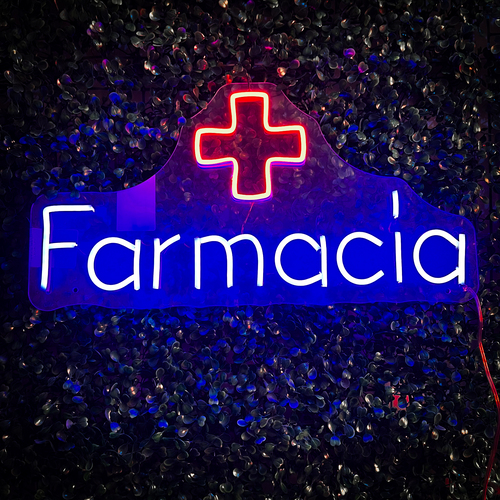 Foto 3 pulgar | Letrero Led Neón Farmacia Cruz Negocio Luminoso