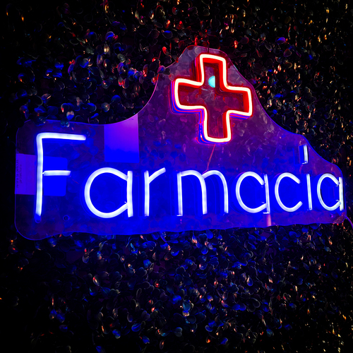 Foto 4 pulgar | Letrero Led Neón Farmacia Cruz Negocio Luminoso