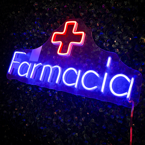 Foto 5 pulgar | Letrero Led Neón Farmacia Cruz Negocio Luminoso