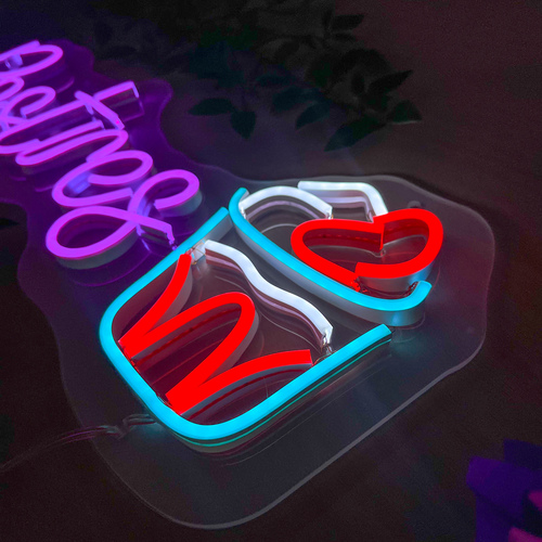 Foto 5 pulgar | Letrero Led Neón Postres+ Vaso De Fresa Luminoso Decorativo Negocio