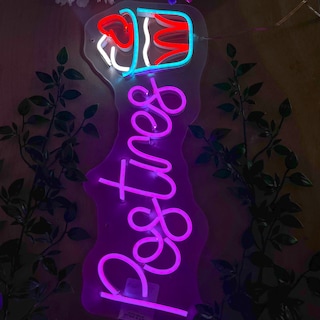 Foto 5 | Letrero Led Neón Postres+ Vaso De Fresa Luminoso Decorativo Negocio