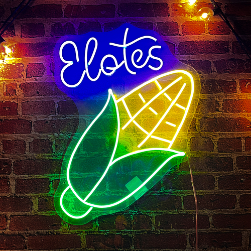 Foto 3 pulgar | Letrero Led Neón Elotes Negocio Decorativo Luminoso
