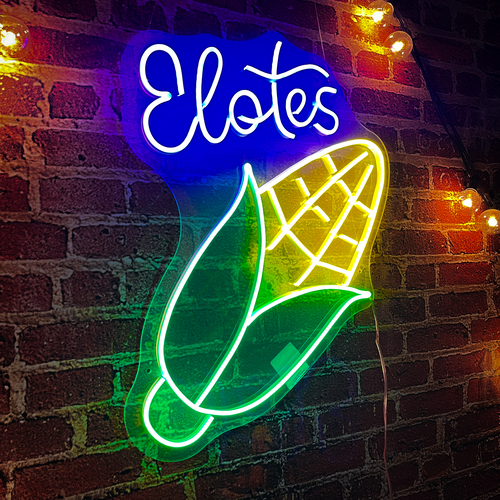 Foto 4 pulgar | Letrero Led Neón Elotes Negocio Decorativo Luminoso