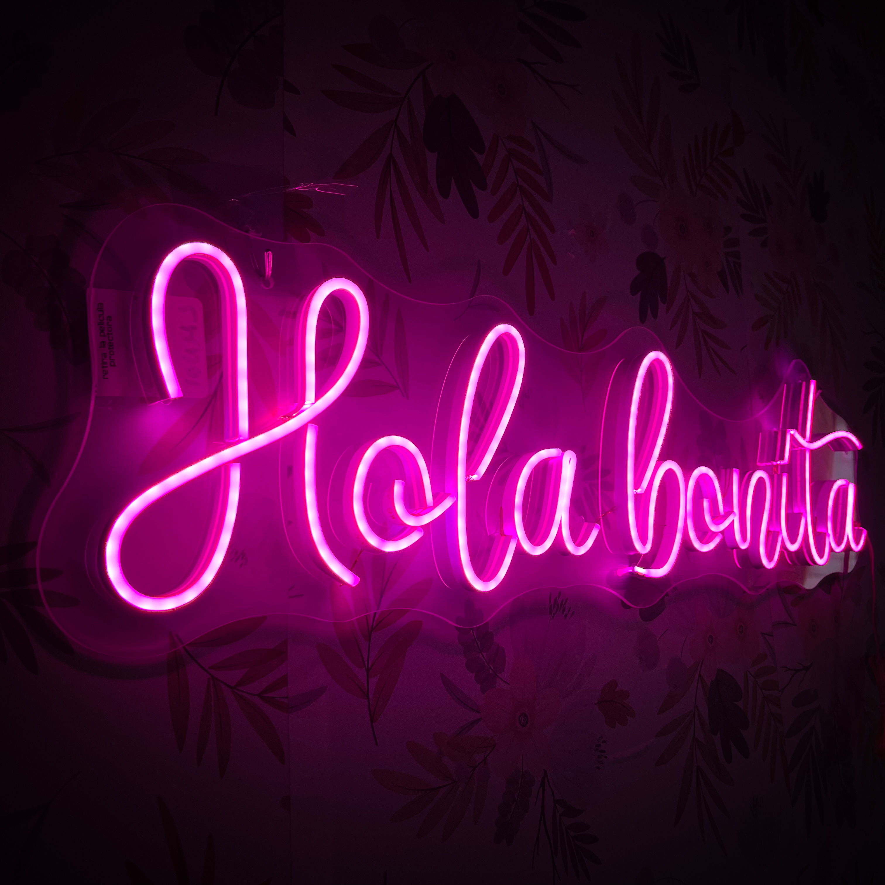 Foto 4 pulgar | Letrero Led Neón Hola Bonita Luminoso Negocio Decorativo