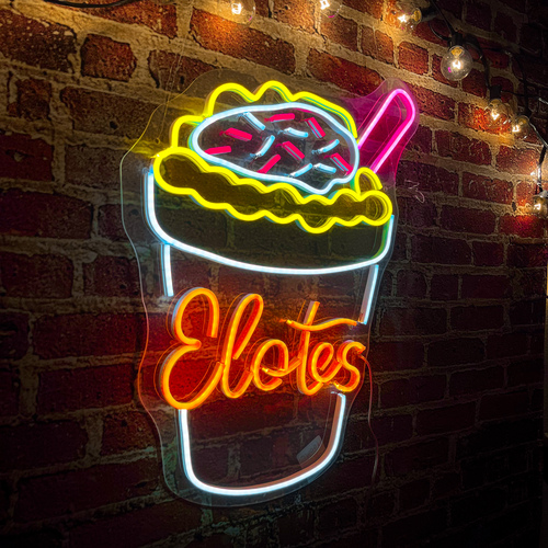 Foto 4 pulgar | Letrero Led Neón Elotes Negocio Luminoso Decorativo